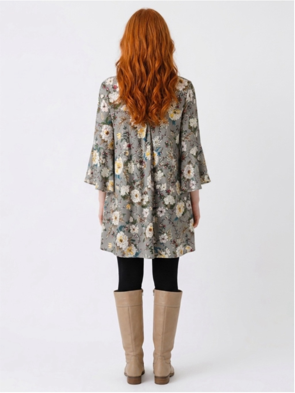 Jodifl Keyhole Dress with Bell Sleeves - Picture 2 of 5